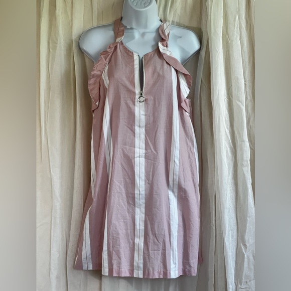 Rampage | Dusty Rose Halter Striped Dress NWT - Picture 4 of 4